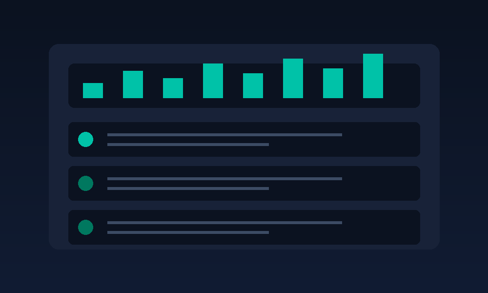 Example of a custom React dashboard interface for a growing UK business